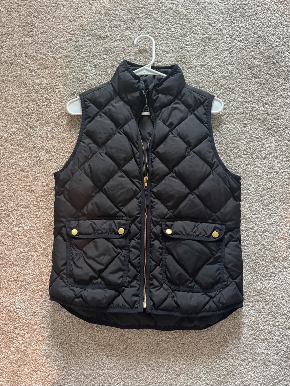 J. Crew Black Quilted Puffer Vest